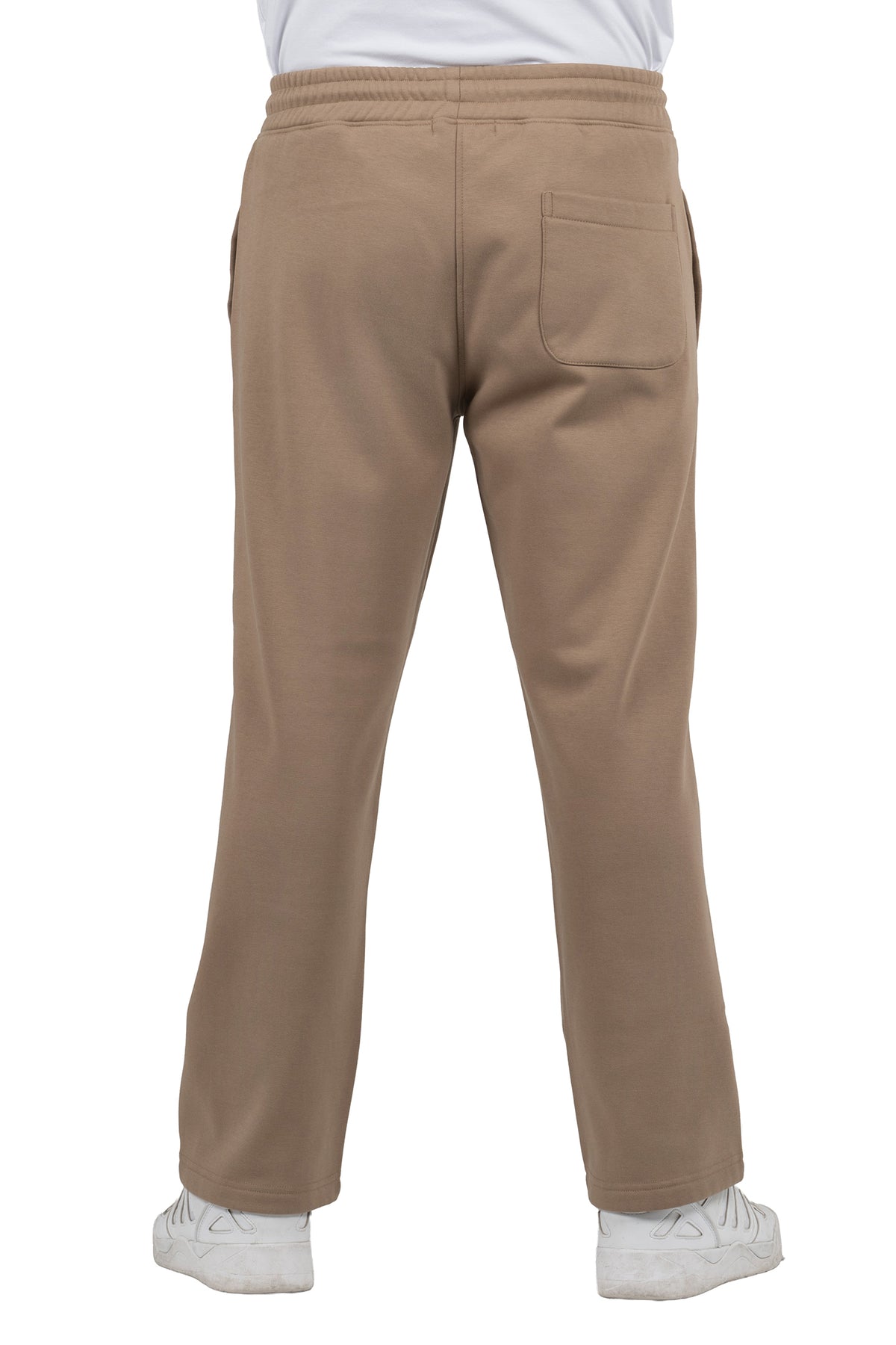 Solid Loose-Fit Sweatpants – Beige