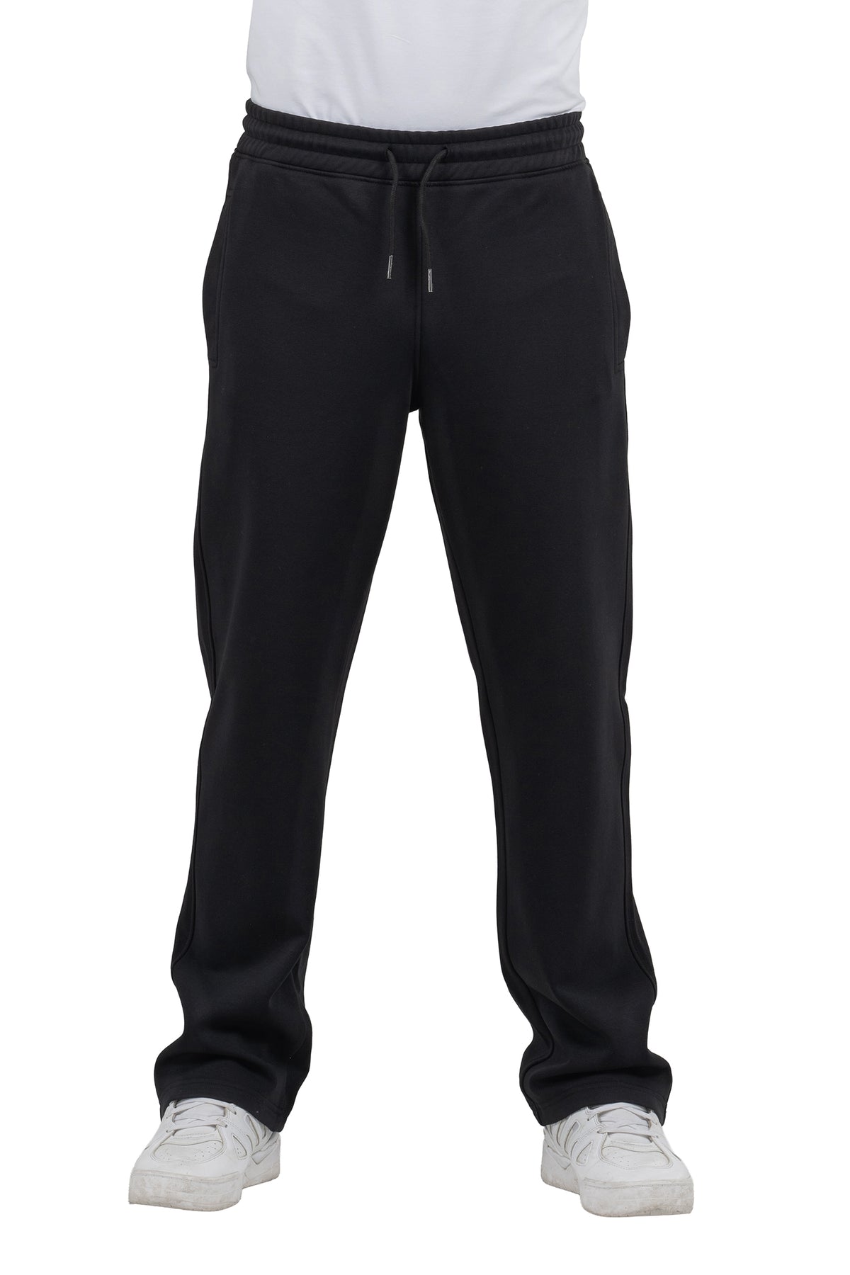 Solid Loose-Fit Sweatpants – Black
