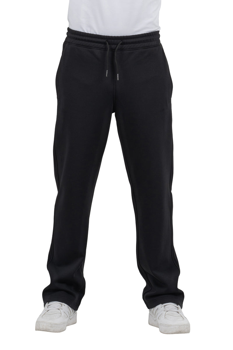 Solid Loose-Fit Sweatpants – Black