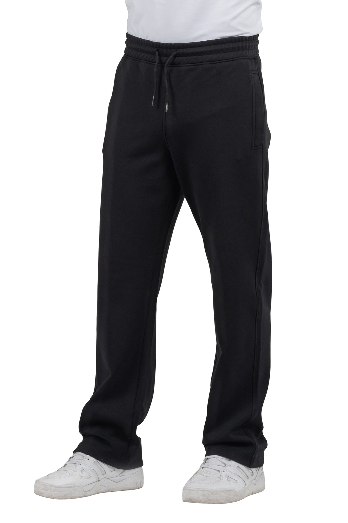 Solid Loose-Fit Sweatpants – Black