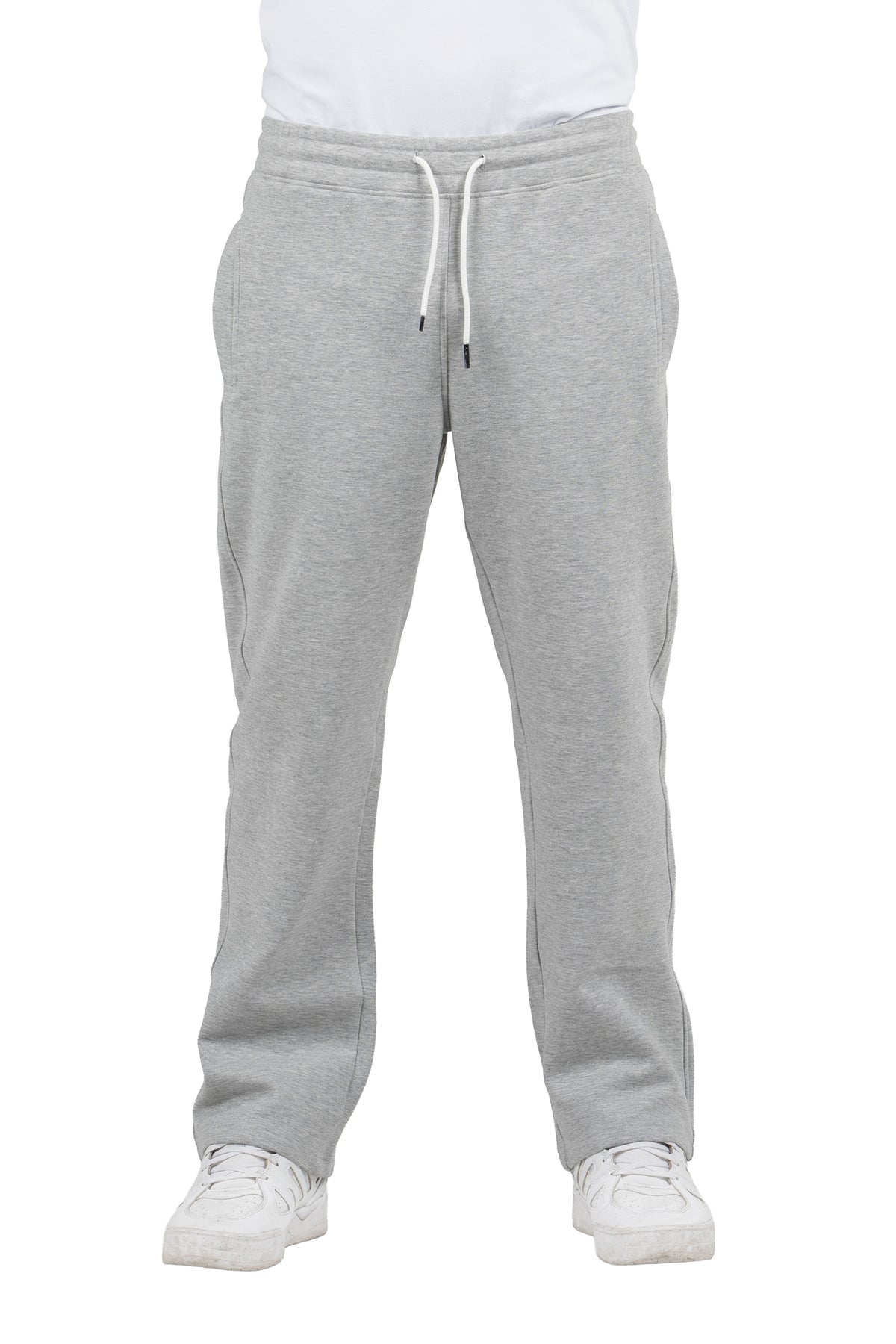 Solid Loose-Fit Sweatpants – Grey