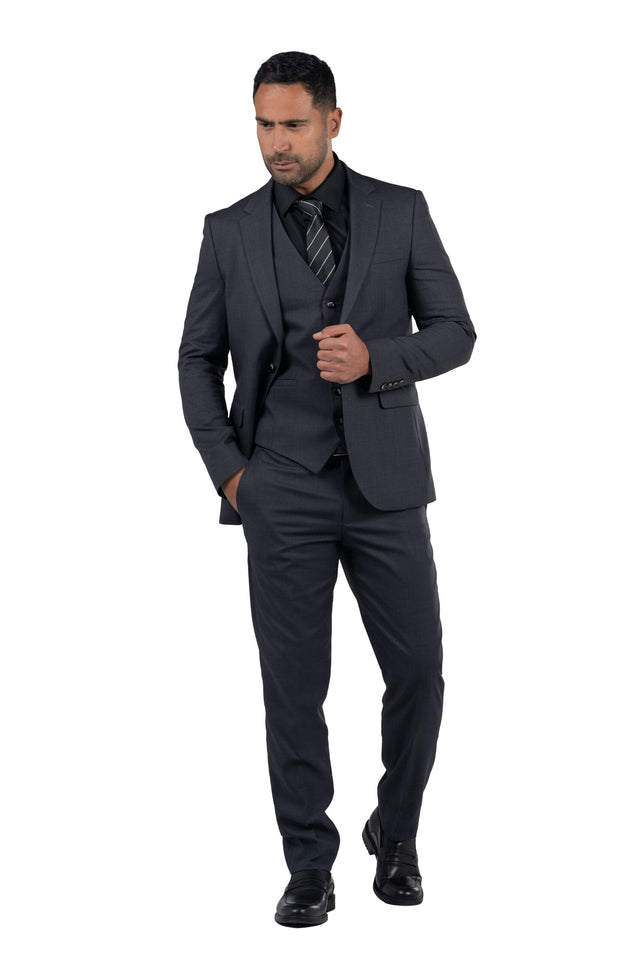 Three Piece Full Suit – Grey
