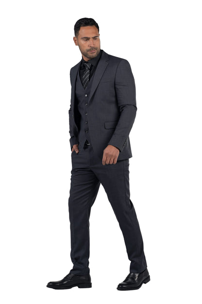 Three Piece Full Suit – Grey