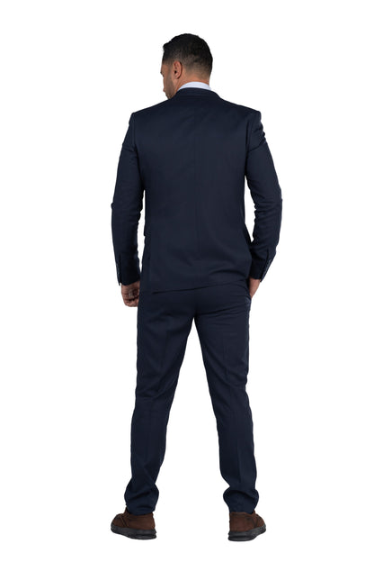 Three Piece Full Suit – Navy