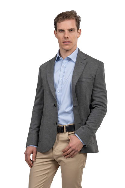 Twill Melton Blazer – Dark Grey