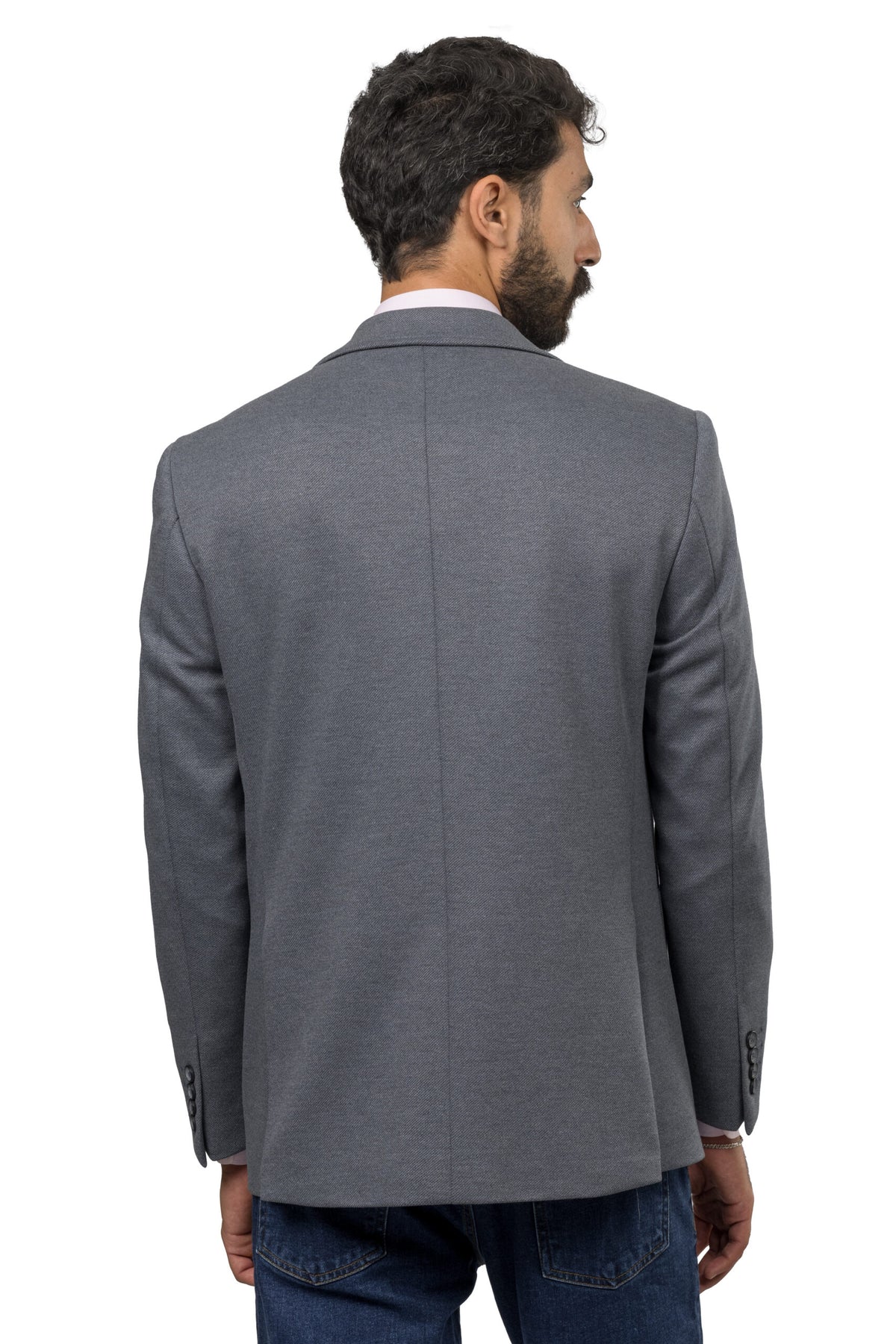 Twill Melton Blazer – Grey