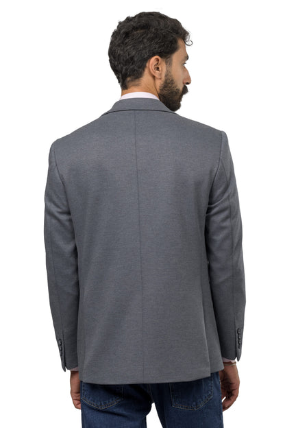 Twill Melton Blazer – Grey