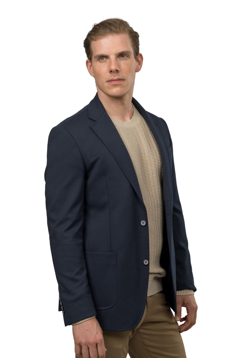 Twill Melton Blazer – Navy
