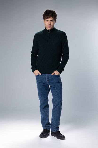 Signature Cellini Pullover – Dark Green – Dark Green – image 1