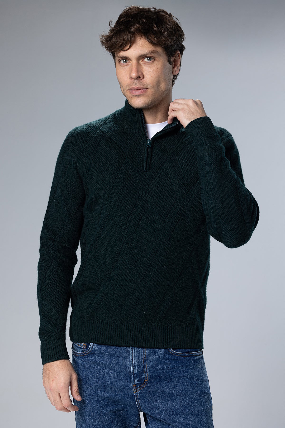 Signature Cellini Pullover in Dark Green from Winter 2027