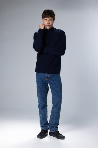 Signature Cellini Pullover – Navy – Navy – image 1