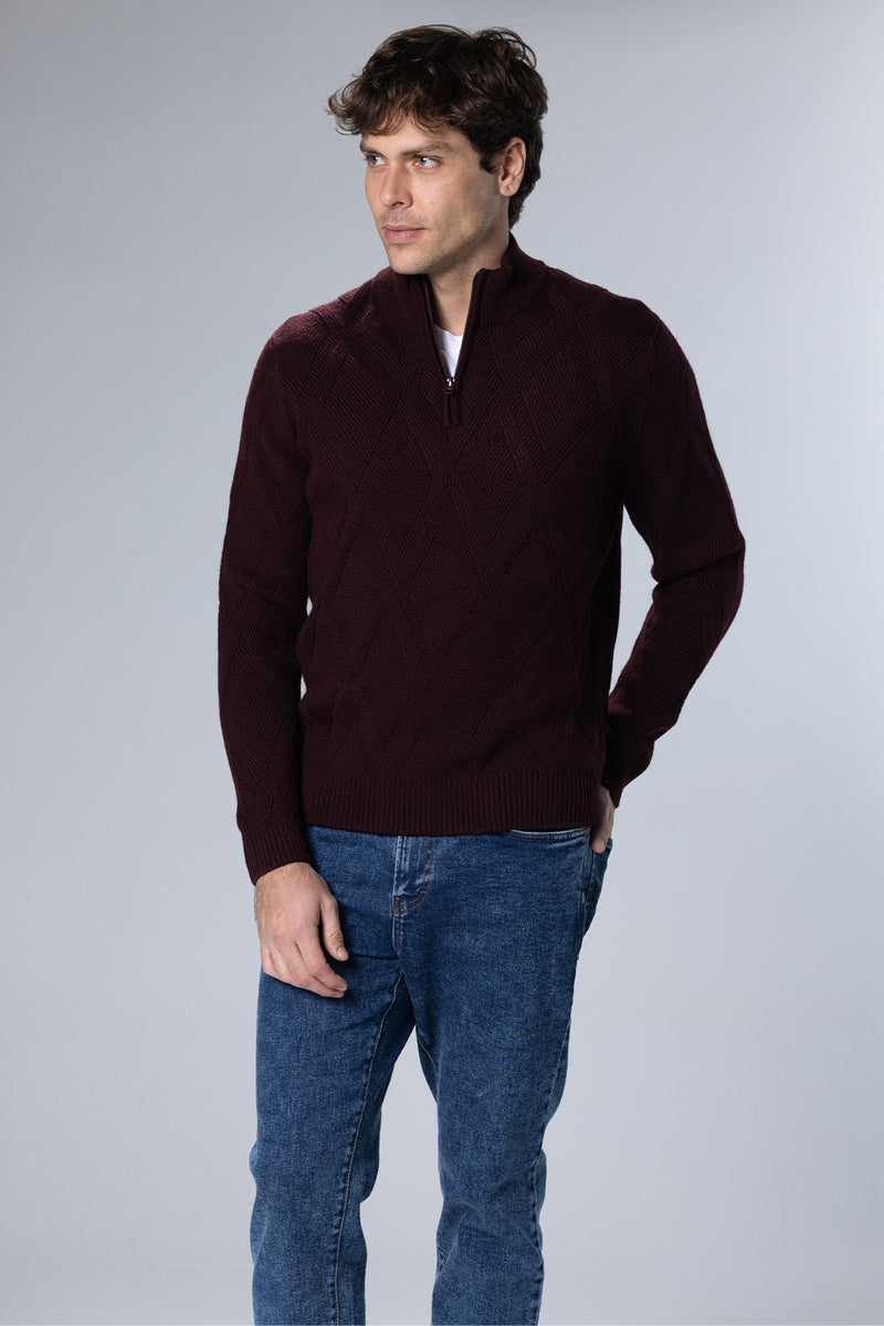 Signature Cellini Pullover – Burgundy
