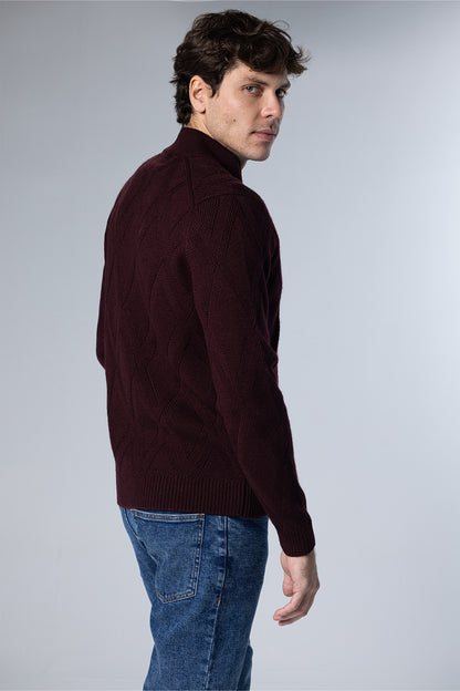 Signature Cellini Pullover – Burgundy – Burgundy – image 2