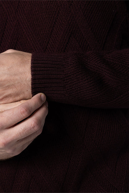 Signature Cellini Pullover – Burgundy – Burgundy – image 8