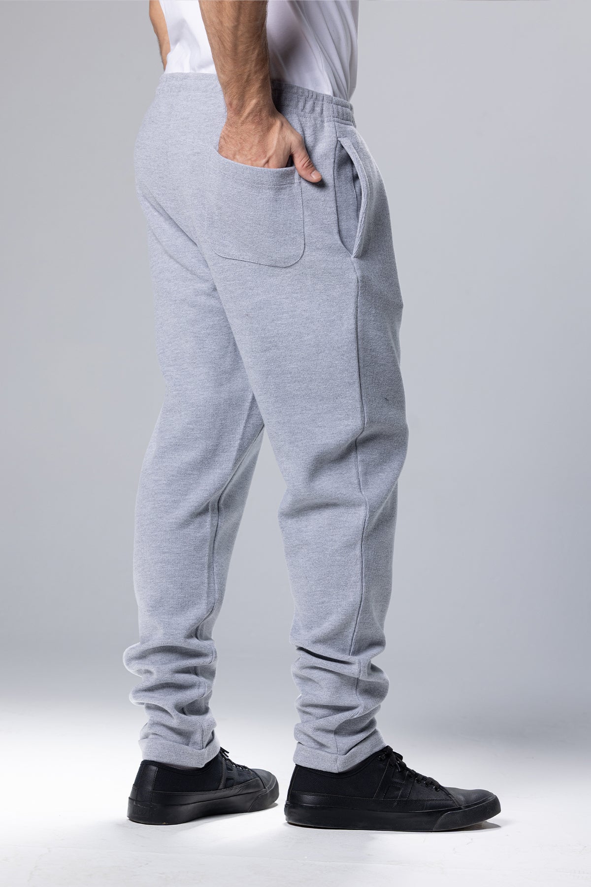 Relaxed-Fit Cotton Sweatpant Joggers – Light Grey – Light Grey – image 2