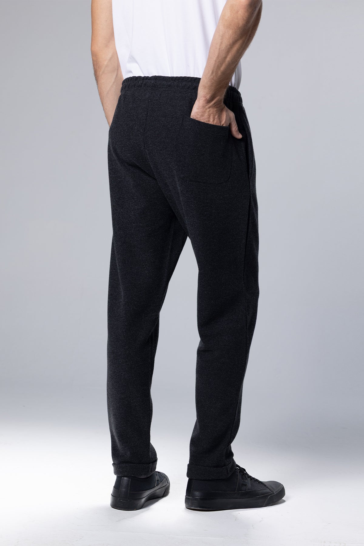 Relaxed-Fit Cotton Sweatpant Joggers – Dark Grey – Dark Grey – image 2
