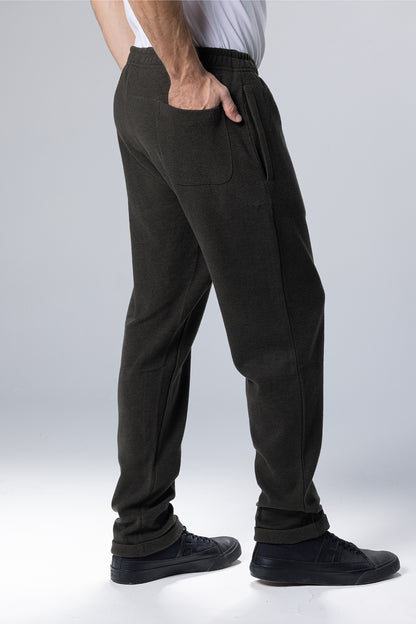 Relaxed-Fit Cotton Sweatpant Joggers – Dark Green – Dark Green – image 2