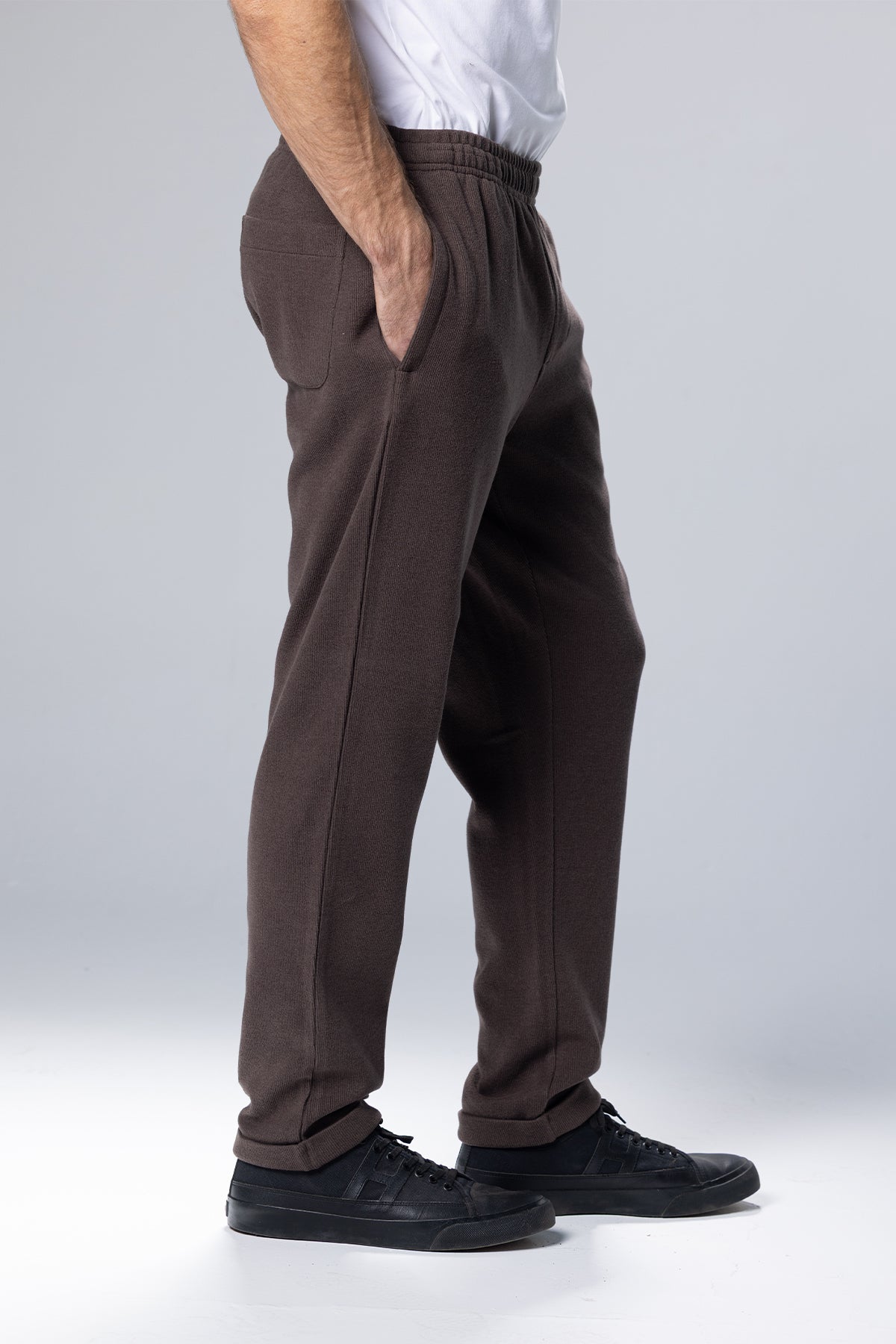 Relaxed-Fit Cotton Sweatpant Joggers – Brown – Brown – image 3