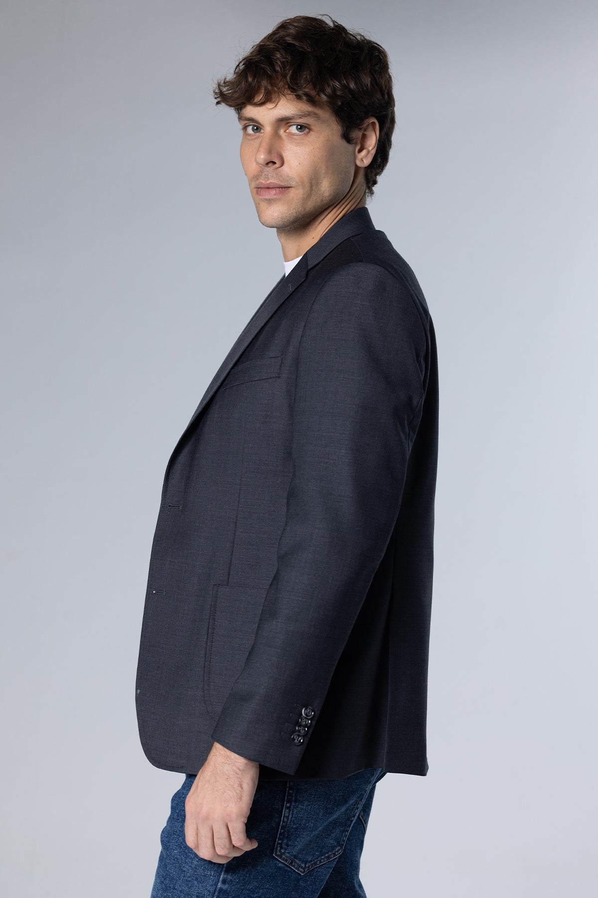 Wool-Blend Blazer – Grey – Grey – image 4