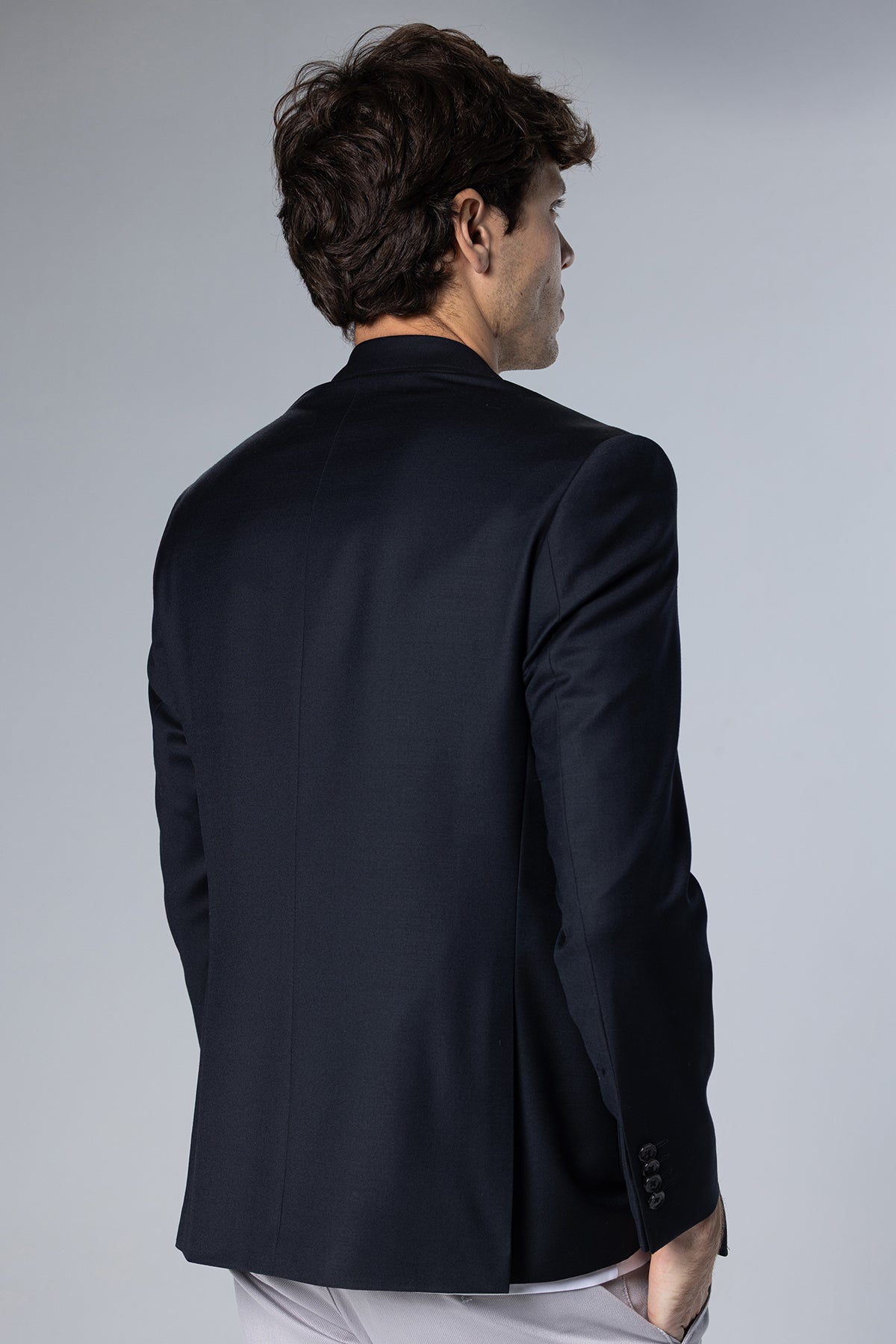 Wool-Blend Blazer – Black – Black – image 3