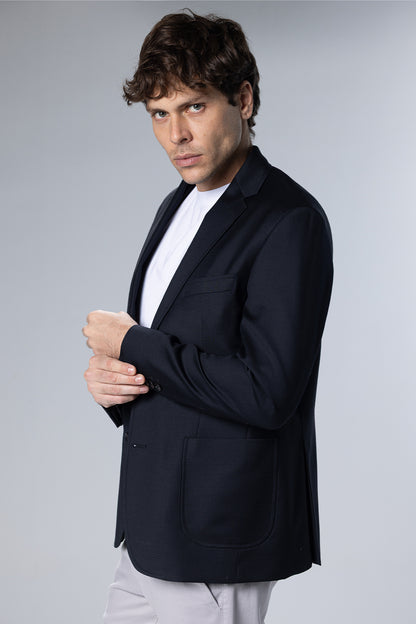 Wool-Blend Blazer – Black – Black – image 4