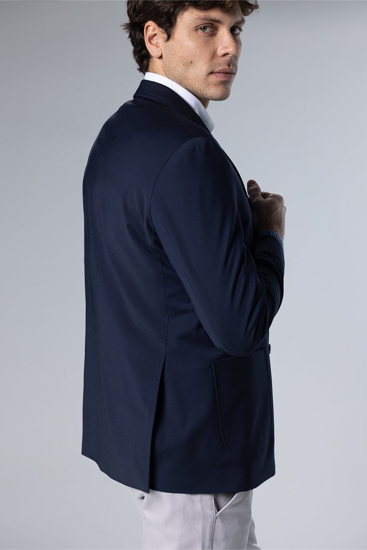 Wool-Blend Blazer – Navy – Navy – image 2