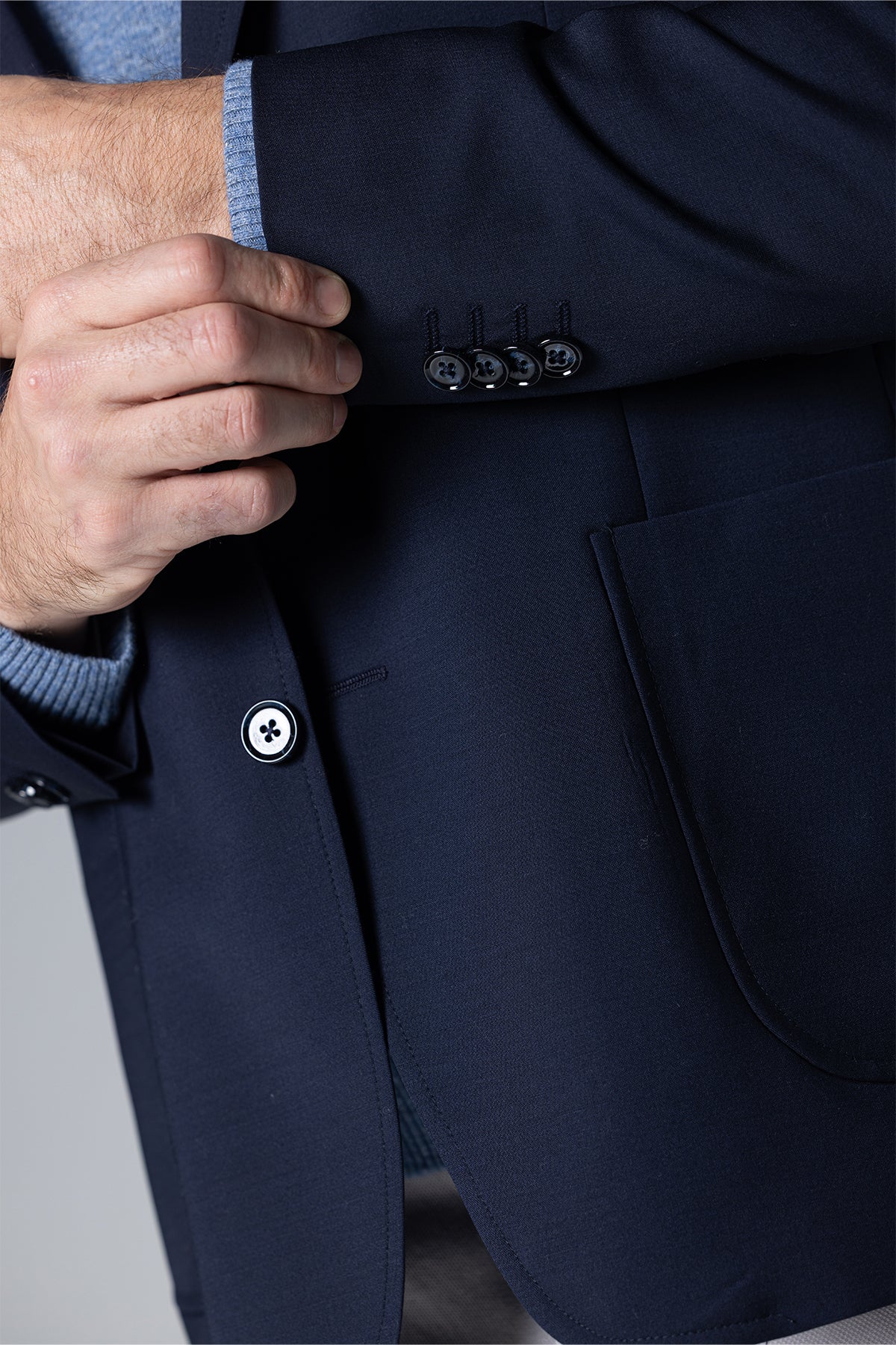 Wool-Blend Blazer – Navy – Navy – image 4
