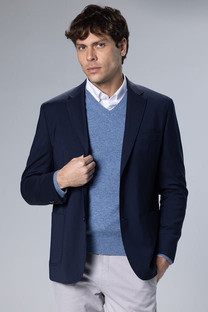 Wool-Blend Blazer – Navy – Navy – image 5