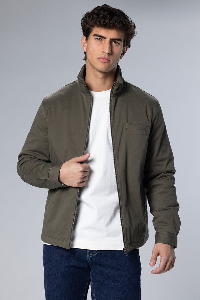 Gabardine Jacket – Dark Green