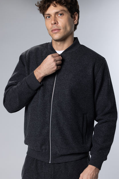 Full-Zip Cotton Sweatshirt Jacket – Grey – Grey – image 2