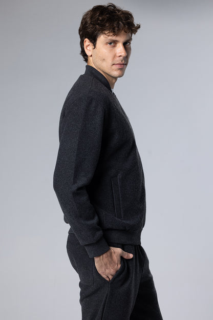 Full-Zip Cotton Sweatshirt Jacket – Grey – Grey – image 4
