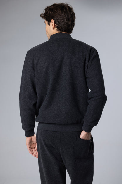 Full-Zip Cotton Sweatshirt Jacket – Grey – Grey – image 5